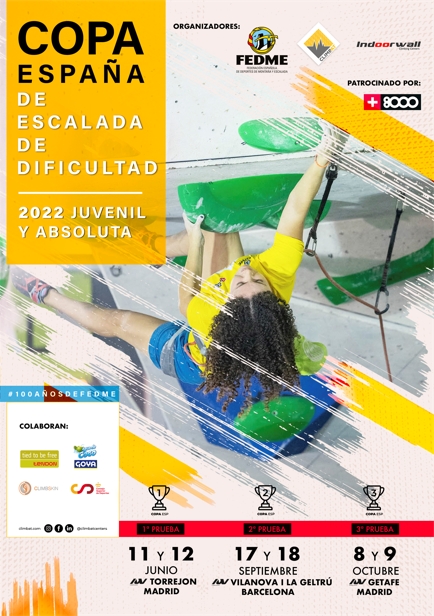 2ª PRUEBA DE LA COPA DE ESPAÑA DE ESCALADA DE DIFICULTAD JUVENIL Y ABSOLUTA - INDOORWALL VILANOVA I LA GELTRÚ - Inscreva-se