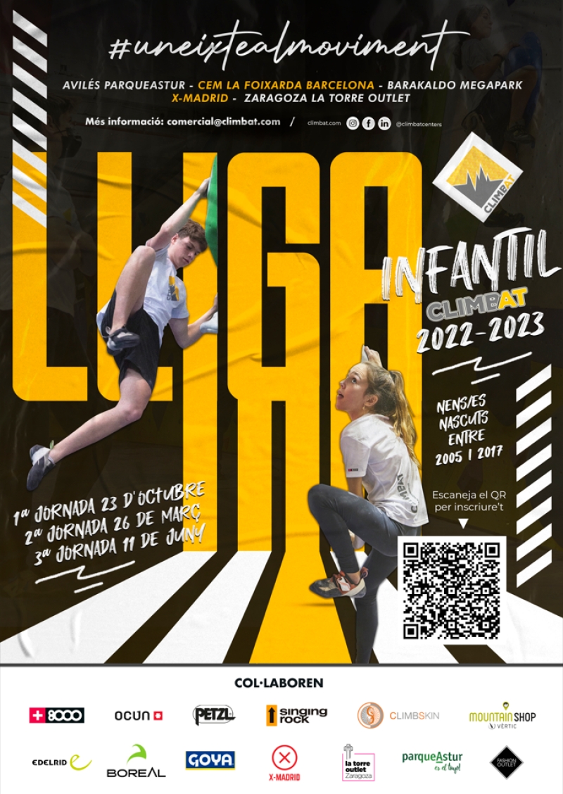 3ª JORNADA LIGA INFANTIL CLIMBAT - AVL · BCN · MAD · ZGZ · BKD  - 11 DE JUNIO - Inscriu-te