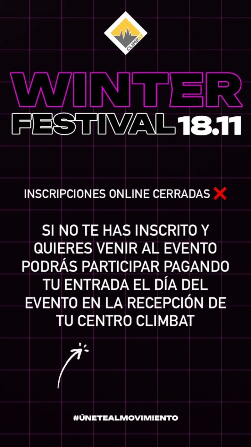 WINTER FESTIVAL 2023 - 18 NOVIEMBRE - Inscríbete