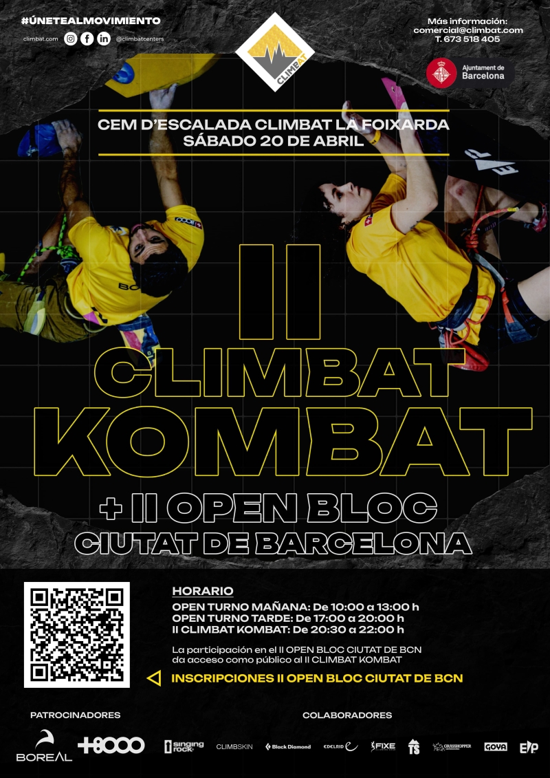 2N OPEN CIUTAT DE BARCELONA + CLIMBAT KOMBAT - Inscríbete